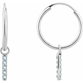 Eppi Zlaté visací náušnice s modrými topazy Elaine E46062