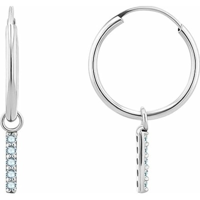 Eppi Zlaté visací náušnice s modrými topazy Elaine E46062