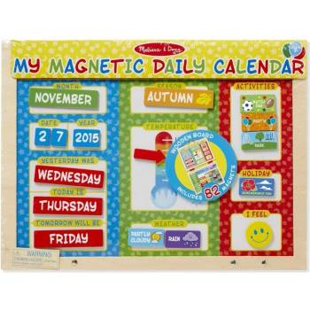 Melissa & Doug Моят първи дървен магнитен календар Melissa & Doug - На английски език (19253)