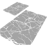 Mila Home Сиви килими за баня в комплект 2 бр. 60x100 cm Cracks - Mila Home (HKG-NEWBNY-5)