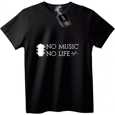 NOONEBRAND Тениска Без Музика, Без Живот - 7XL, White