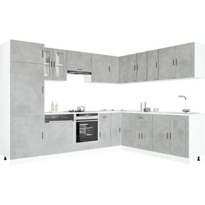 vidaXL Комплект кухненски шкафове от 14 части Porto, инженерно дърво (3314995)