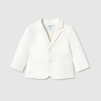 Mayoral Сако официално лен в цвят сметана за мини момче Майорал