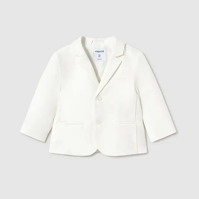 Mayoral Сако официално лен в цвят сметана за мини момче Майорал