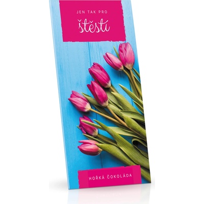 Selllot Jen tak pro štěstí tulipány hořká 60% modrá obálka 100 g