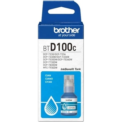 Brother Оригинално мастило за принтер Brother BT-D100C, 5000 страници/5%, Cyan (3015100784)