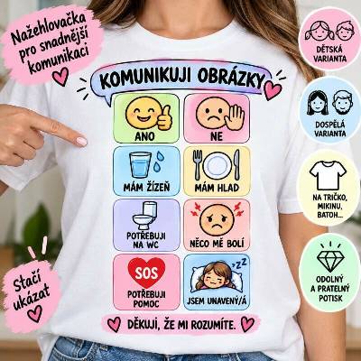 Komunikační nažehlovačka - KOMUNIKUJI OBRÁZKY