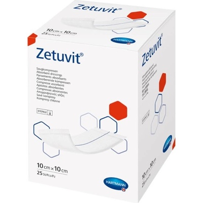 Zetuvit kompres nasiakavý sterilný 10 cm x 10 cm 25 ks