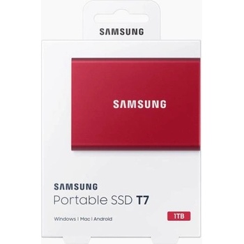 Image 1 of Samsung T7 1TB USB 3.2 Metallic Red (MU-PC1T0R/WW)