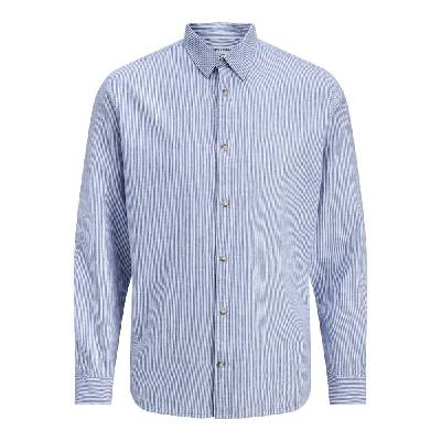 Риза с дълъг ръкав Jack & jones Esummer Linen Blend long sleeve shirt - Blue (Infinity / Stripes)