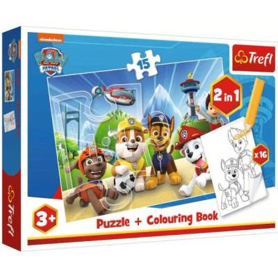 Trefl 2 в 1 пъзел и оцветяване Paw patrol (93360)