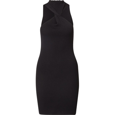 Gina Tricot Плетена рокля черно, размер L