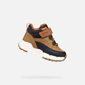 Geox Кафява детска котникова обувка Geox Flexyper Mini Geox | Kafyav | Момчешки | 24