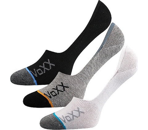 VoXX VORTY extra nízké bavlněné ponožky Bílá / Šedá