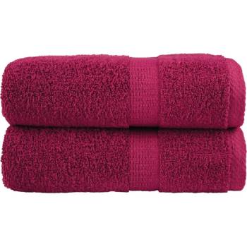 vidaXL Премиум кърпи за гости SOLUND 2 бр. бордо 30x50 см 600 г/м2 (137206)