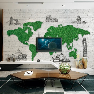 Art Gift Decor Фототапет Зелена карта на света