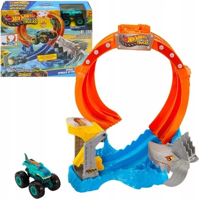 Hot Wheels Monster Trucks Sharks Vs. Dinos Spiral Shark