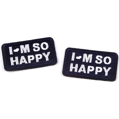Nažehlovačka I´m so happy Varianta: 2 modrá tmavá, Balení: 10 ks
