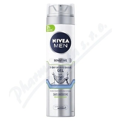 Nivea Men Sensitive gél na holenie na 3denní strniště 200 ml