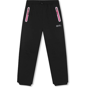 Kugo softshellové kalhoty s fleecem černé kapsy růžové