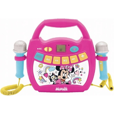 Lexibook Svítící digitální karaoke přehrávač se 2 mikrofony Myška Minnie