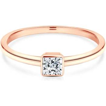 Image 1 of SAVICKI Годежен пръстен Pure: розово злато, диамант с шлифовка