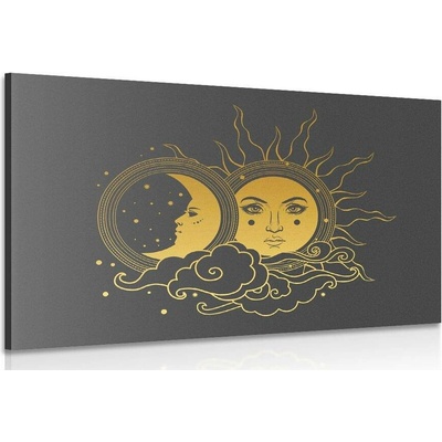 Obraz harmonie slunce a měsíce - 120x80