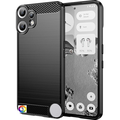 Nothing CMF Phone 2 Pro Удароустойчив Carbon Fiber Калъф и Протектор