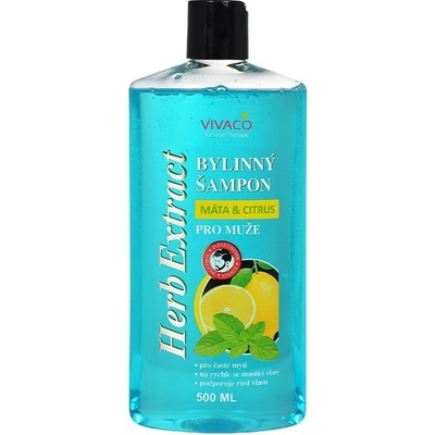 Vivaco Herb extrakt šampón Men máta a citrus 500 ml