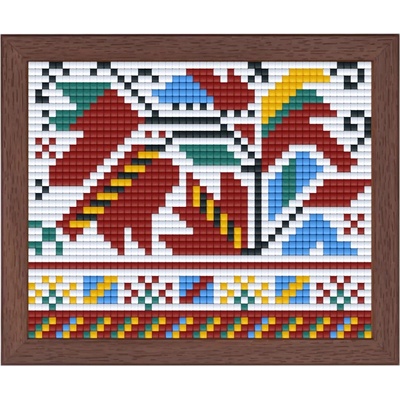 Bright Toys Мозайка с пиксели - Българска шевица, 40x50 пиксела, с рамка - Самоковски мотив (BE50004-F)