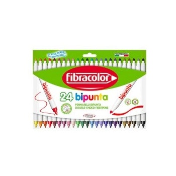 Image 1 of Fibracolor Двувърхи флумастери Bipunta 24 цвята