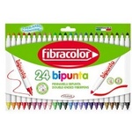 Fibracolor Двувърхи флумастери Bipunta 24 цвята