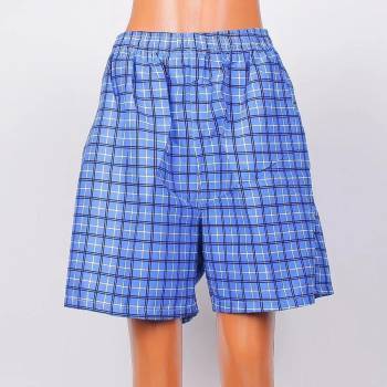 Image 1 of Мъжки макси шорти в синьо с кариран десен