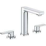 Kludi Zenta SL - Смесител за умивалник със сифон, монтаж с 3 отвора, хром 483930565 (483930565)