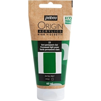 Pébéo Origin АКРИЛНА боя Permanent Green Light 60 ml 1 бр (817023)