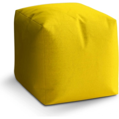 Sablio Taburet cube Žlutá: 50x50x50 cm
