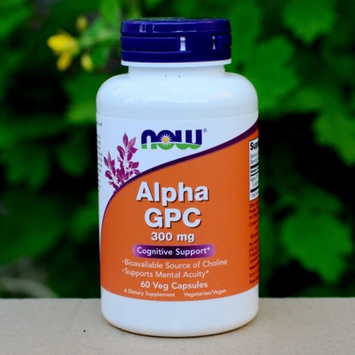 Now Foods Alpha GPC 300 mg x 60 rostlinných kapslí