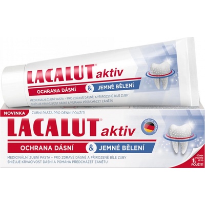 Lacalut Aktiv bieliaca pre zdravé zuby a ďasná 75 ml