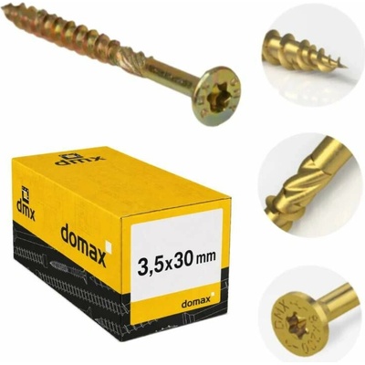 3,5x30mm 200ks Skrutky do dreva CS - zápustná hlava TORX Domax