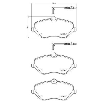 BREMBO Sada brzdových platničiek P61 119