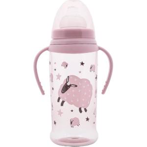 Lorelli Бебешко шише с мек накрайник Lorelli My Friend - 350 ml, Mellow Rose (10200640005) - ozone