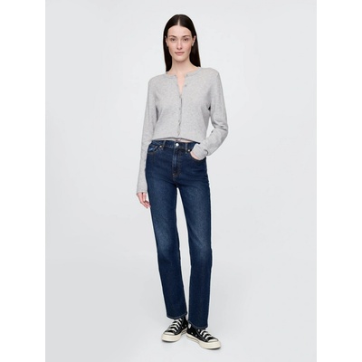 GAP Džíny High Rise '90s Straight Tmavě modré