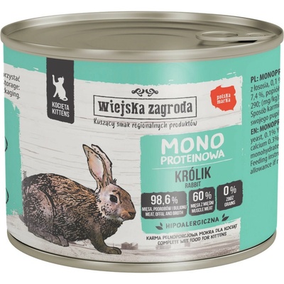 Wiejska Zagroda Kitten Rabbit monoprotein 200 g