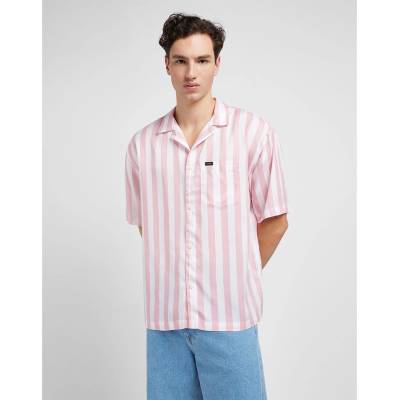 Lee Риза с къс ръкав Lee Camp Short Sleeve Shirt - Pink