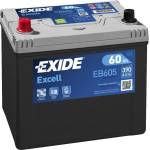 Exide Excell EB605 60Ah 390A left+ (EB605)