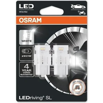 Image 1 of OSRAM LEDriving - W3x16d - W21W / 6000K - 7505DWP (9235) (1555) - комплект 2бр (7505DWP)