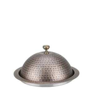 Horecano - Метално плато с капак ф35см кръгло RUSTIC-(HC-84245)(SG-86610(C)) (0184245)