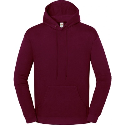 Fruit of the Loom mikina Iconic 250 Hooded Sweat burgundy