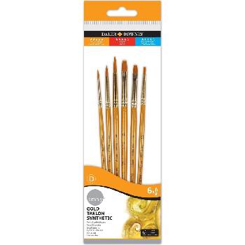 Daler-Rowney Simply Acrylic Brush Gold Taklon Synthetic Комплект четки 6 бр (216920601)