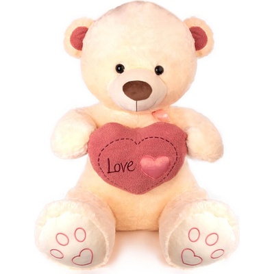 Amek Toys ПЛЮШЕНО МЕЧЕ СЪС СЪРЦЕ 30 СМ ЕКРЮ/БЕЖОВО